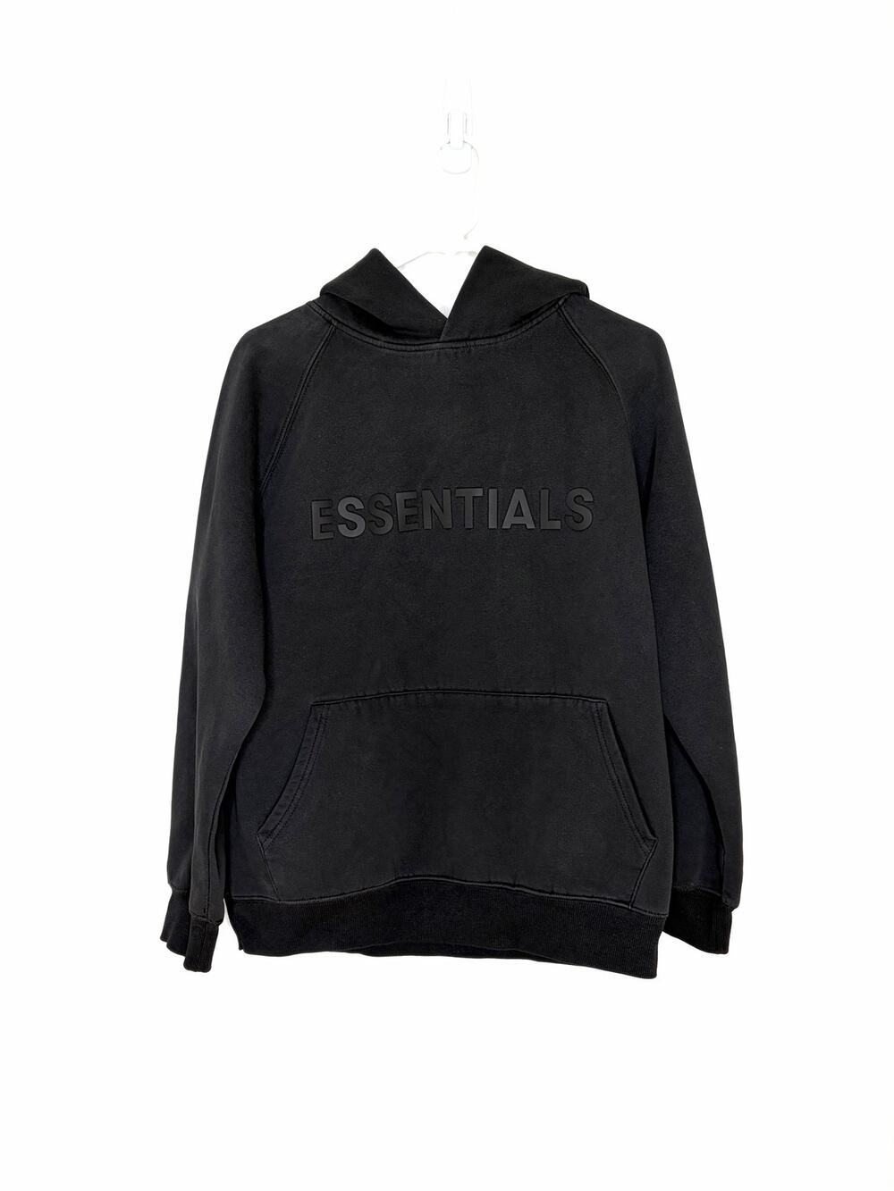 Essentials Fear of God Logo Hooded Sweatshirt Men’s Sz S Streetwear *flaw*
